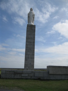 The statue of Our Lady at Arromanches